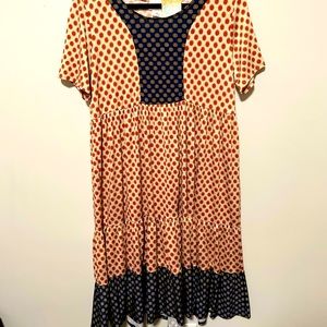 NWT Women’s midi ruffle hem knit dress